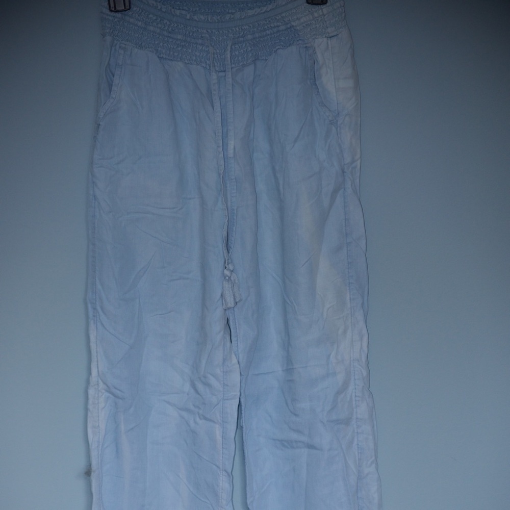 Beachy Blue Flowy Pants